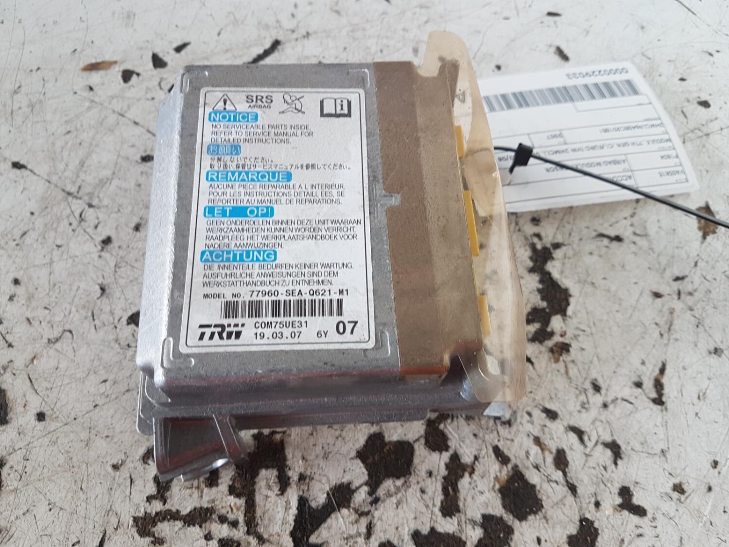 Honda Accord Airbag Module Sensor For Sale Wholesale Car Parts