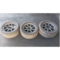 Set Of 3 Hussla Alloys With Nitto Ridge Grappler Tyres - See Description